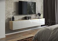 Тумба под ТВ Кантри-1 (Белый/Белый глянец)