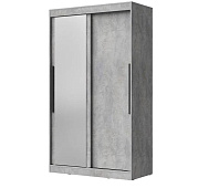 Шкаф-купе с зеркалом Лето-2 1.2 (Цемент светлый)