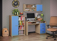 Уголок школьника Паскаль СТ-104 (Дуб молочный/Синий)