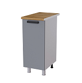 Шкаф нижний 3Р кухня Нагано без столешницы (Белый/Ясень анкор темный)