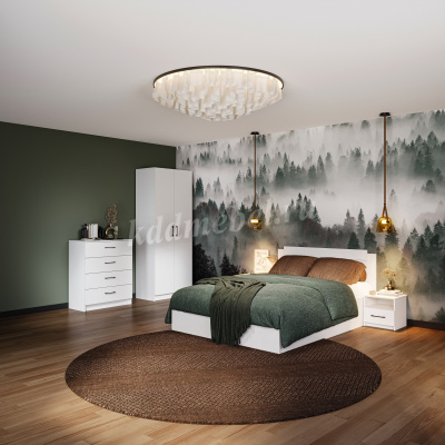 Кровать 0.9 Чикаго Вайт (Белый)