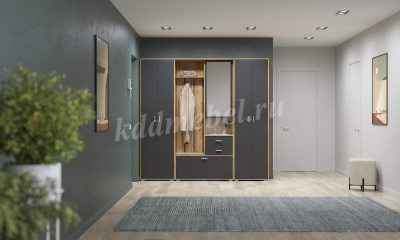 Шкаф Антре 65.07 (Дуб вотан/Диамант серый)