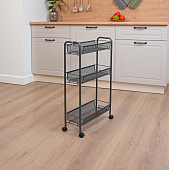 Этажерка Ладья-1К на колесиках (Графит)