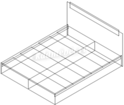 Кровать София 1.4 (Венге/Белфорт)