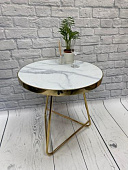 Стол СТ-110 (Белый мрамор/Ноги золотые)