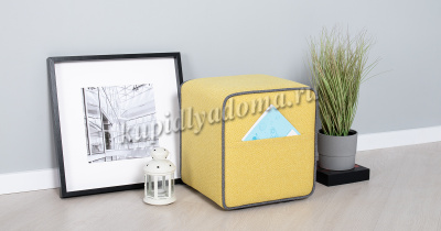 Пуф Фаст (Желтый/Темно-серый ТП 447)