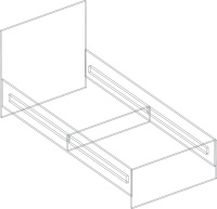 Кровать 0,9 932х2032х900