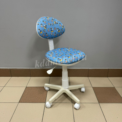 Кресло Логика белый пластик (Ткань KIDS пираты) Распродажа