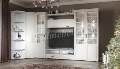 Шкаф угловой Лацио (Белый/Белое дерево)