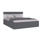 Кровать Вегас 1.6 с настилом ДСП 2С (Графит серый/Камень серый)