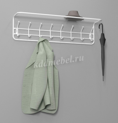 Вешалка с полкой ЗМИ 100 см (Белый)