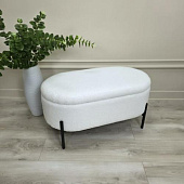 Пуф Барни (Белый плюш)