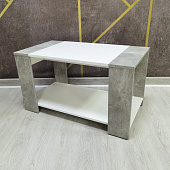 Стол журнальный Аврора (Белый/Ателье светлый)