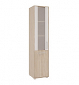 Стеллаж-шкаф Лайт-2 (Дуб сонома/Белый)