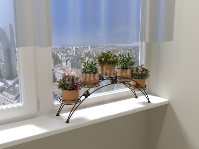 Подставка для цветов Арка-5 (Черный)