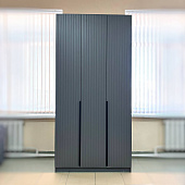 Шкаф для одежды 3-х дв. Брандо 67.08 (h 2480) (Диамант серый/Графит МДФ)