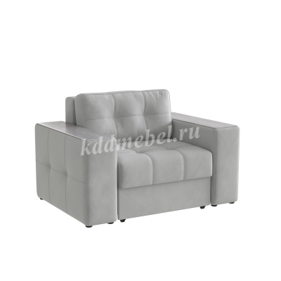 Кресло-кровать Виконт (Светло-серый/Холст белый)