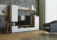 Гостиная Мия (Дуб сонома/Белый глянец)