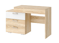 Стол косметический Соната СКС-1200 (Дуб сонома/Белый глянец)