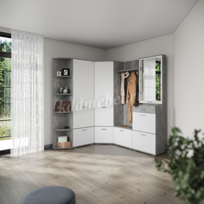 Шкаф Виола (Белый/Ателье светлый)