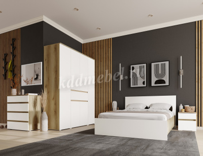 Пенал Плейона спальня (Дуб делано/Белый)