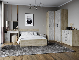 Вегас Текс (Дуб крафт серый/Цемент)