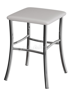 Табурет Квадрат (Белый экокожа)