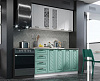 Кухня Агава 1,6 б/м, б/с (Акация белая/Мята)