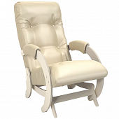 Кресло-маятник Неаполь Модель 12 (Дуб шампань-эмаль/Экокожа Бежевый Oregon perlamutr 106)