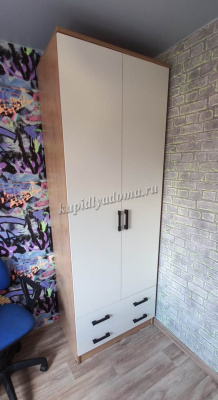 Шкаф Дуэт платяной (Дуб Вотан/Белый)
