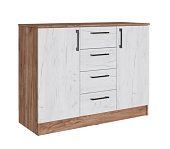 Комод Вегас (Дуб крафт табачный/Дуб крафт белый)