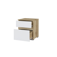 плейона тумба прикроватная дуб делано+белый откр