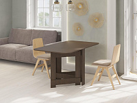 Стол-тумба обеденный Премиум узкий овальный (Венге)