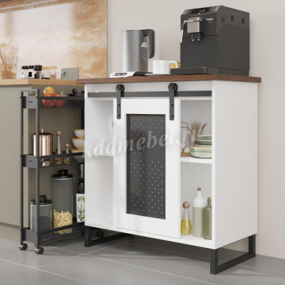 Кофе-бар Парма-33 (Белый/Дуб Апрель)