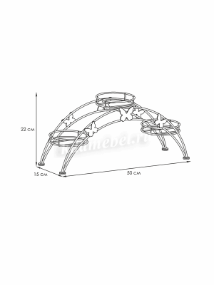 Подставка для цветов Арка-3 (Черный)
