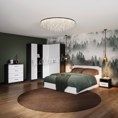 Комод Чикаго 5 ящ (Антрацит/Белый)