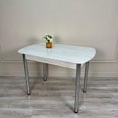 Стол обеденный ВВР ЛДСП подстолье прямое (Дуб крафт белый)