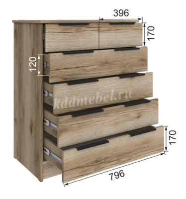 Комод Мадрид 820 (Дуб делано)