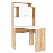 Стол компьютерный ПКС-8 (Дуб сонома/Белый глянец)