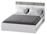 Кровать Инстайл КР-04 1.6 без настила (Бетон/Белый)