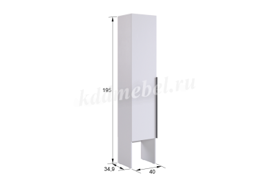 Шкаф 1дв. Баско L400 (Белое дерево)