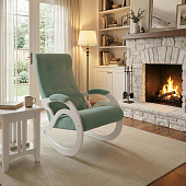 Кресло-качалка Диана Модель 5 (Дуб молочный/Ткань Яблочная мята)