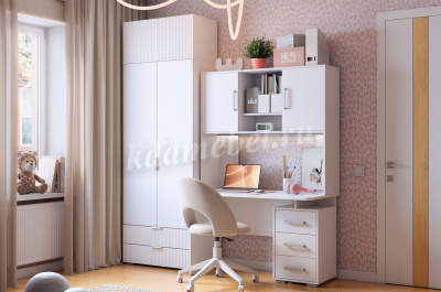 Надстройка стола компьютерного Лайт-2 (Белый)