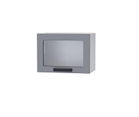 Шкаф верхний со стеклом 5ХС кухня Григгс (Белый/Камень темный)