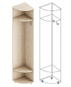 Стеллаж угловой Граф (Дуб баррик)