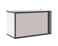 Полка закрытая Асцелла (Белый/Графит серый)