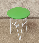 Табурет ТБ-21 (Белый муар/Травянисто-зеленый)