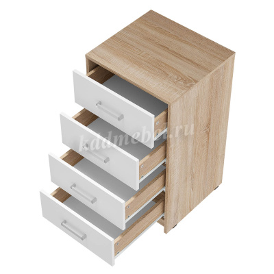 Комод Мия КМ-02 (Дуб сонома/Белый)