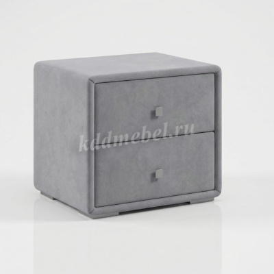 Тумба прикроватная Твист (Микровелюр/Серебряный серый)