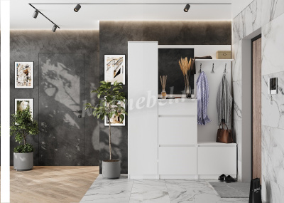 Прихожая Бьянко вариант №1 (Белый лофт)